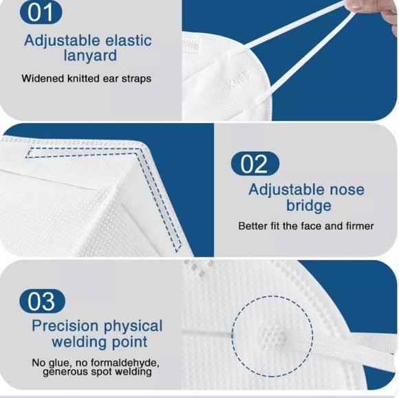 ❤️ 5 for $15/ KN95 Face Covering, BLACK - Picture 2 of 8